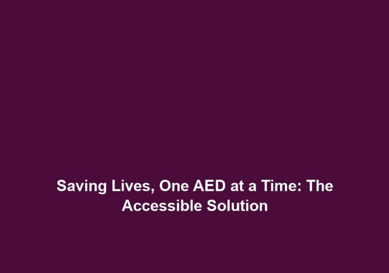 Saving Lives, One AED at a Time: The Accessible Solution